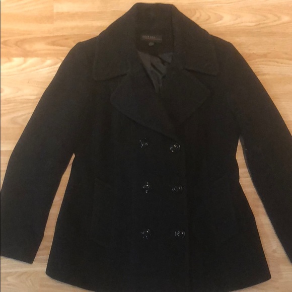 Charcoal Wool Blend Peacoat Double - Picture 3 of 3